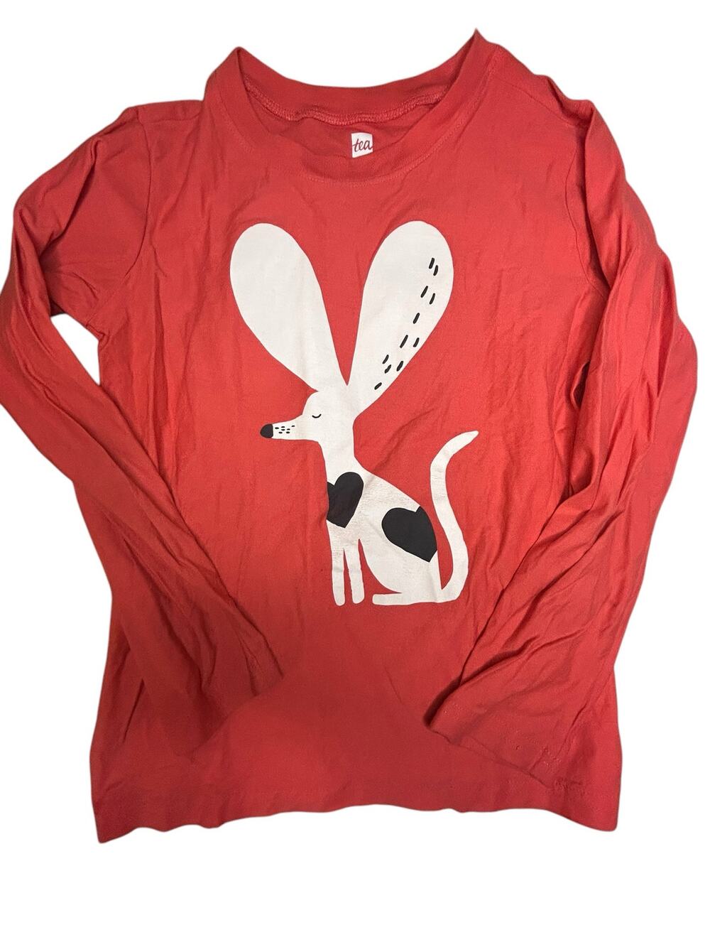 Tea Collection Dog heart shirt size 6